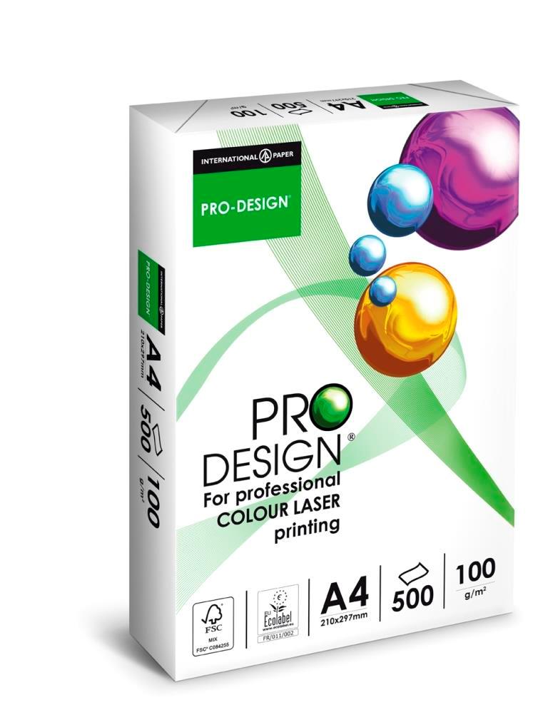 9411358 International Paper PROA4100 ProDesign A4 100 gr papir for fargeprint 210 x 297 mm (500 ark)